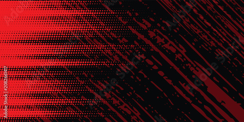 Halftone red and blue dots. eps 10