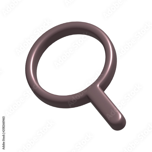 3d magnifying glass icon
