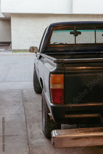 Rear View of a Vintage 1986 Pickup Truck