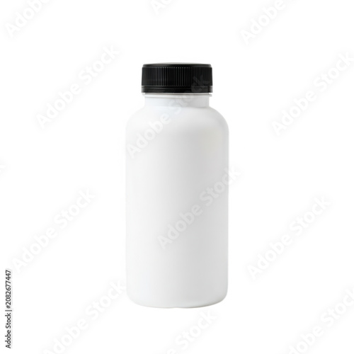 White Plastic Bottle Isolated Transparent Background