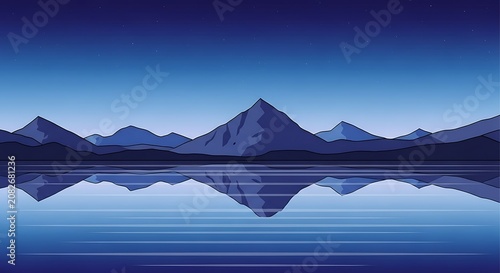 Majestic snow capped mountain range at sunrise.