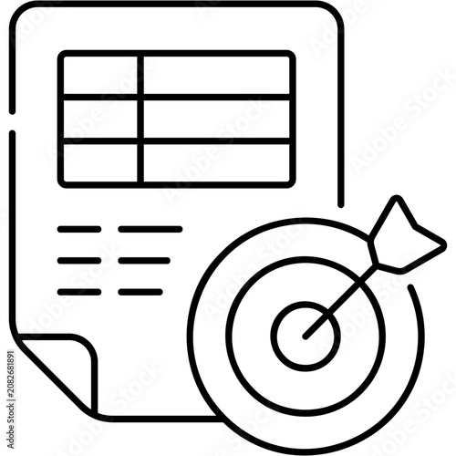 Bild auf Leinwand Line Art Accuracy Icon