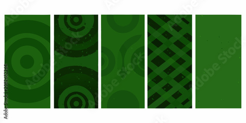 green abstract patterns on white background circles diamonds shapes texture design graphic art modern contemporary visual aesthetic decorative stripes swirls geometric