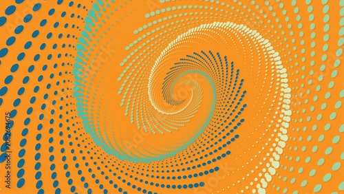 Abstract geometric background Design.Halftone dots in circle form. round logo. vector dotted frame. design element Spiral dots background