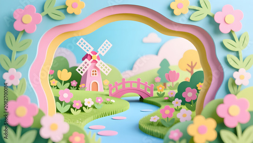 Children Fairy Tale Playground Illustration cute background