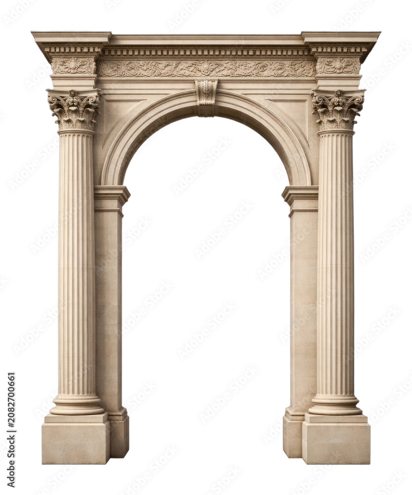 Obraz premium PNG Elegant classical stone archway design.