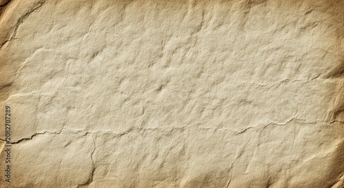 Aged and Textured Paper Background with Wrinkles and Folds.