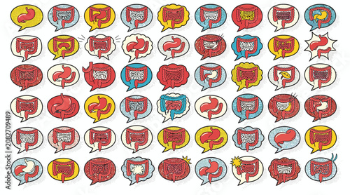 colorful comic speech bubbles set