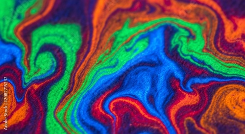 Vibrant Neon Swirls of Abstract Liquid Art in Fluorescent Colors.