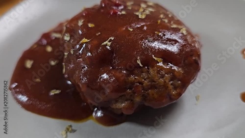 Korean Hamburger Steak with Sauce
