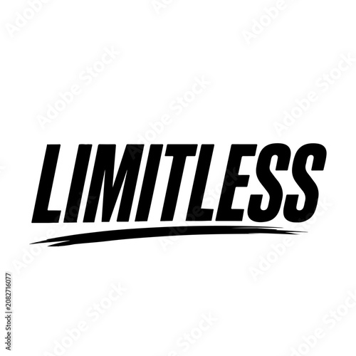 Bild auf Leinwand Limitless Bold Modern Lettering Typography T-Shirt Design Vector Graphic
