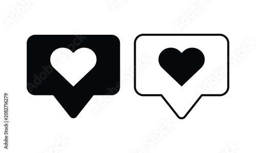 Social media black love react icon.