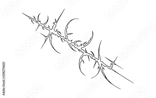 Foto Diagonal dynamic cyber sigilism bar line art illustration