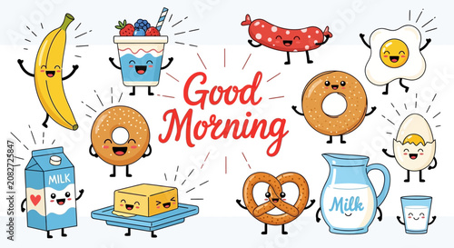 Obraz na plátně Whimsical and cheerful vector illustration featuring vibrant colors, playful characters, and imaginative design elements suitable for children's books and creative digital art projects