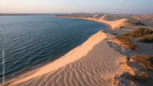 Coastal Dunes Meeting Water
