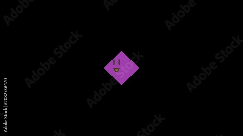Face emoji icon animation video.. face emoji looking left side & right side eye blinking.. Looking for objects. 4k video,...!!