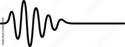 Принти на полотні Abstract sound wave illustration representing audio frequency.