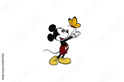 Micky mouse and butterfly

