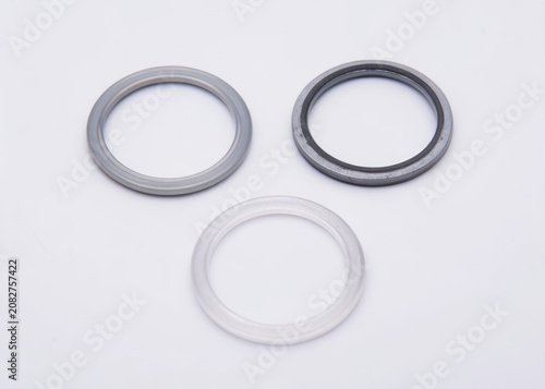 Three o rings on a white background isolated on a transparent background ai generated