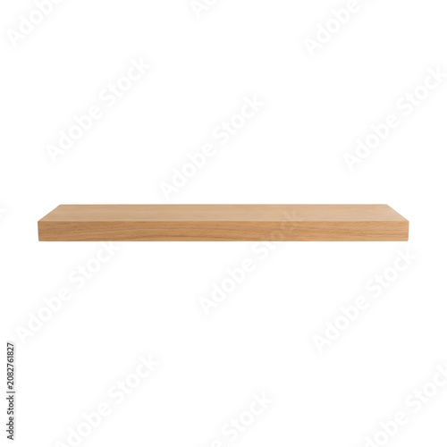 Minimalist light wood wall shelf