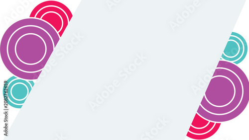 Bild auf Leinwand Title (Exactly 114 characters): Abstract geometric background with concentric ci