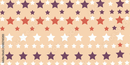 Festive Stars Wallpaper. Starry night sky. Stars in different shapes and forms. Starry Sky Colorful Background. Design for fabric, wrapping paper, background, wallpaper. Seamless.eps,10