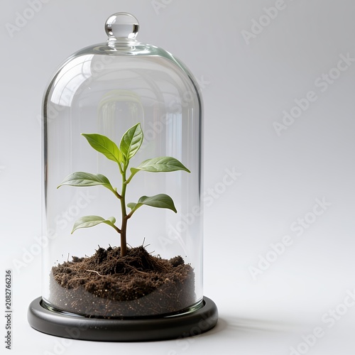 Eco-Friendly Transparent Glass Dome for Indoor Plant Growth