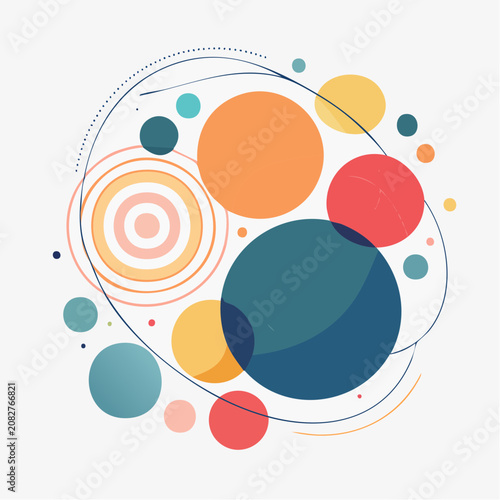 Abstract Geometric Composition with Circles and Lines