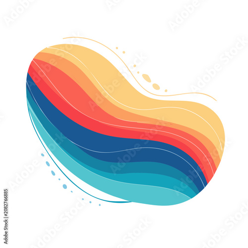 Colorful Abstract Wave Vector Illustration