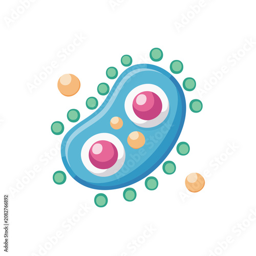 Colorful Cell Illustration with Nucleus and Organelles