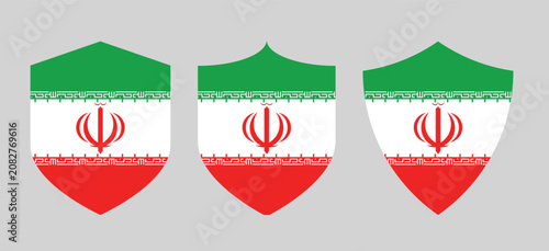 Foto Iran flag on shield