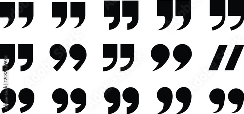 Schilderij op canvas Quote Mark Speech Icons