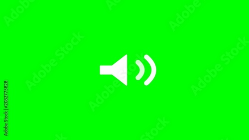 Volume Up Icon Animation on Green Screen