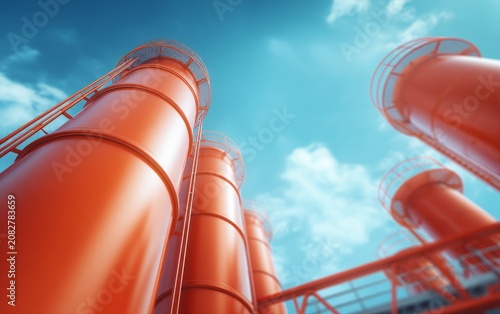 Industrial Filtration Tower Design with Treatment Plant Concept in Sky
