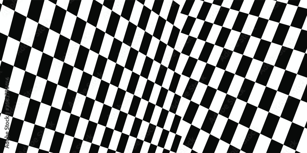 Obraz premium Black and white checkered pattern, Checkerboard seamless pattern