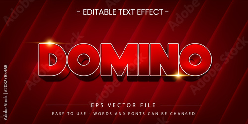 Domino Dark Red Cinematic Editable Text Effect