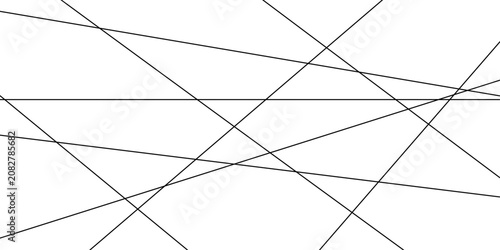 Refined geometric composition featuring thin diagonal chaotic gold, beige, and brown strokes intersecting across bright white space, creating a stylish random lattice ideal for elegant design themes