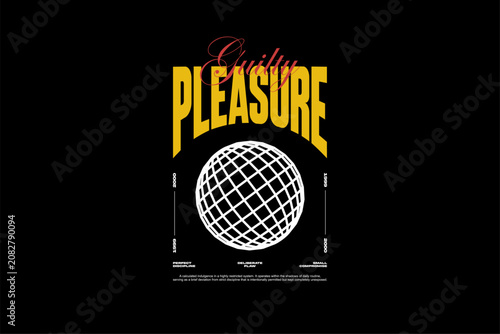 Obraz na płótnie Streetwear Pleasure Club Logo Design Concept.