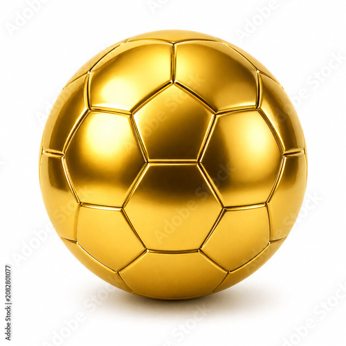 golden soccer ball isolated