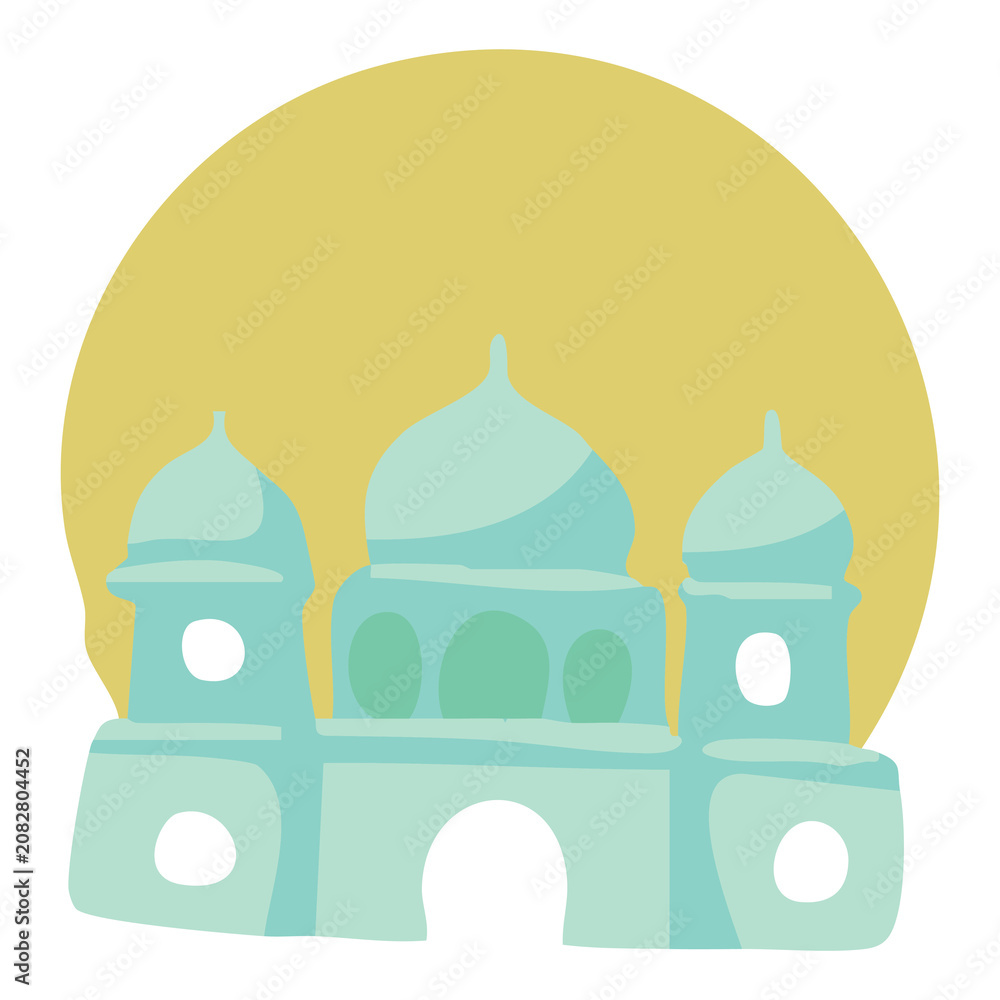 Fototapeta premium Mosque Dome Ramadan Illustration