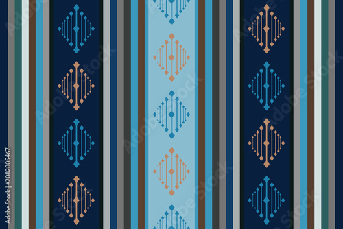 Schilderij op canvas Native American Navajo style seamless pattern vector illustration