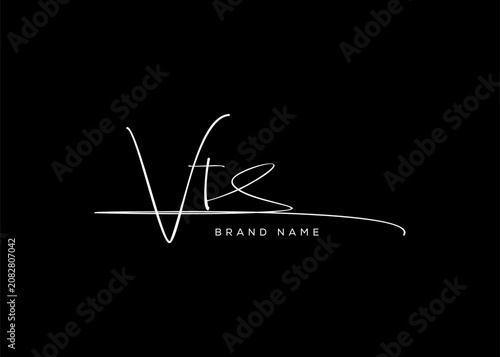 VT letter beauty cursive handwriting logo. vector logo| abstract logo| minimalist logo| brand identity| calligraphy design.