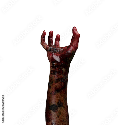 Zombie hand. Halloween theme concept.