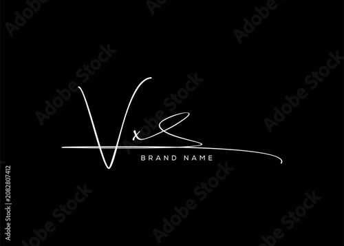 VX letter beauty cursive handwriting logo. vector logo| abstract logo| minimalist logo| brand identity| calligraphy design.