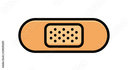 Foto Adhesive bandage strip for minor wound protection.