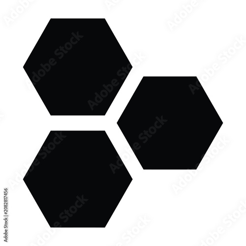 Black hexagons pattern background honeycomb design