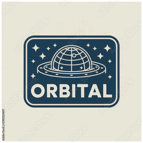 Orbital Logo With Globe Design.