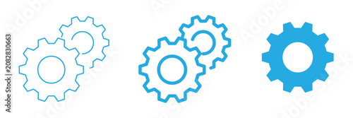 Photos Gear wheel icon set