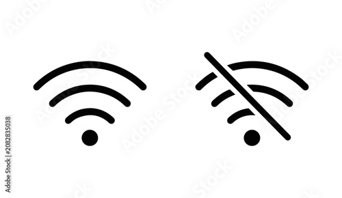 Obraz na płótnie Wi-Fi connected, Wi-Fi disconnected set