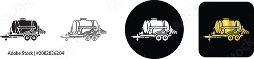 Photos Slurry tanker liquid manure spreader trailer agricultural farming vehicle icon s